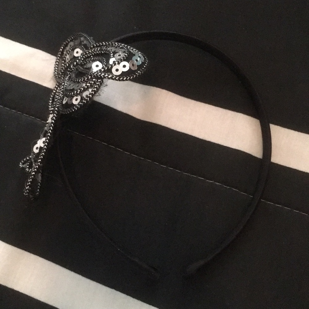 Black flower kids headband